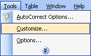 Tools / Customize…