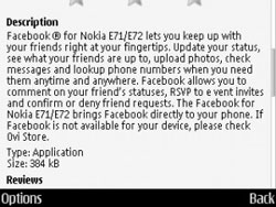Ứng dụng Facebook cho Nokia E71/E72