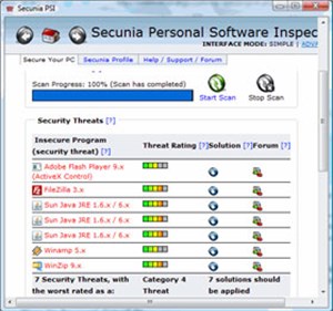 Bảo vệ máy tính với Secunia PSI