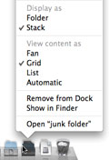 Display as a folder rather than a Stack