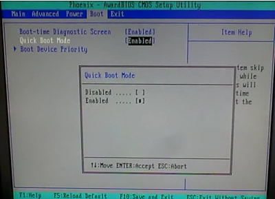 Quick Boot Mode