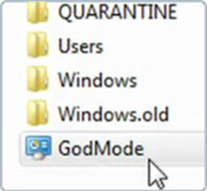 Thêm các thư mục Godmode ẩn trong Windows 7