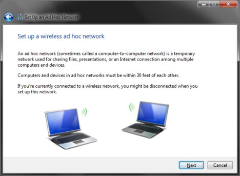 Thiết lập mạng không dây Ad Hoc để phát WiFi không cần phần mềm từ laptop