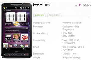 HTC HD2 phiên bản Mỹ cấu hình "khủng"