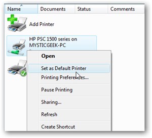 Share Files và Printers giữa Windows 7 và Vista