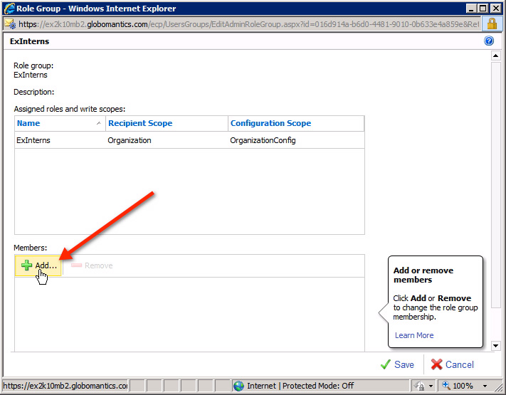 nhấn nút Add để gán thêm tài khoản mới tại đây