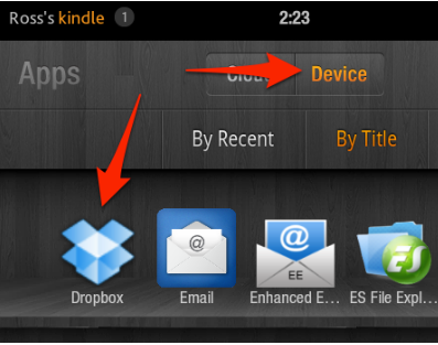 Cài đặt Dropbox trên "ngọn lửa" Kindle Fire của Amazon