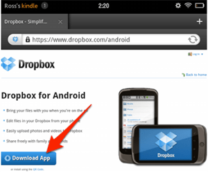 Cài đặt Dropbox trên "ngọn lửa" Kindle Fire của Amazon