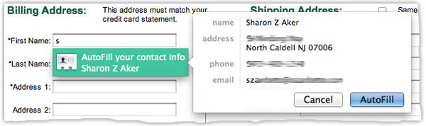 Quản lý tính năng autofill