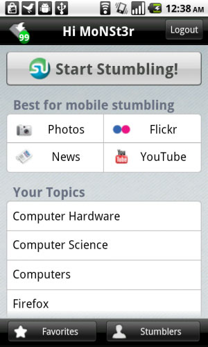StumbleUpon for Android
