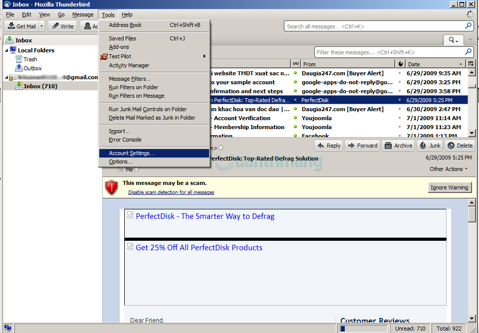 Hướng dẫn cấu hình, thiết lập email với Thunderbird