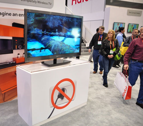 TV 3D không dây của Haier tại triển lãm CES 2012.