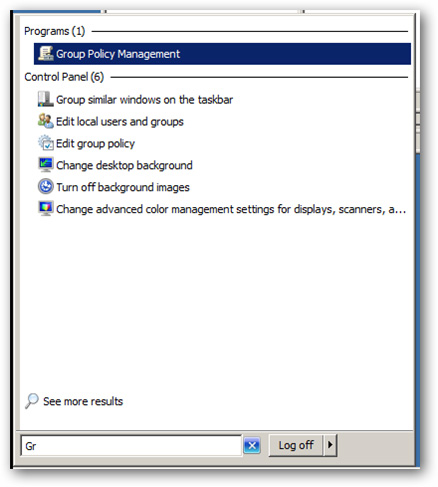 mở Group Policy Management Console