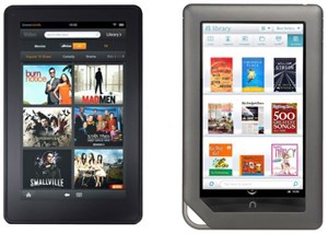 Kindle Fire và Nook chiếm 40% thị phần tablet Android