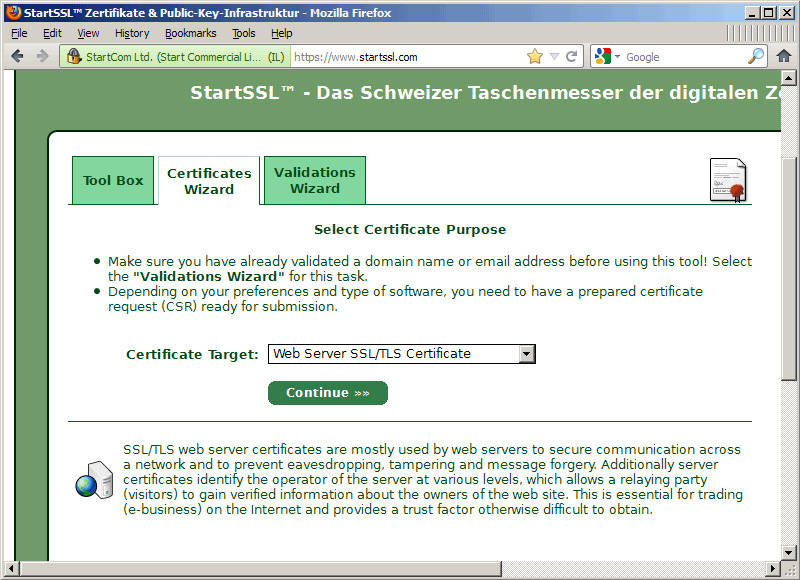 Bảo mật quá trình cài đặt ISPConfig 3 với Certificate Class1 SSL của StartSSL