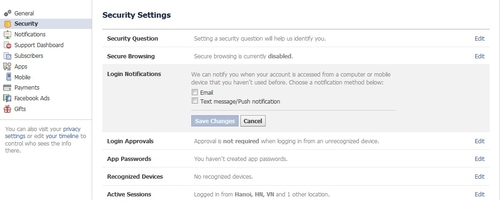 Bảo vệ tối ưu cho tài khoản Facebook