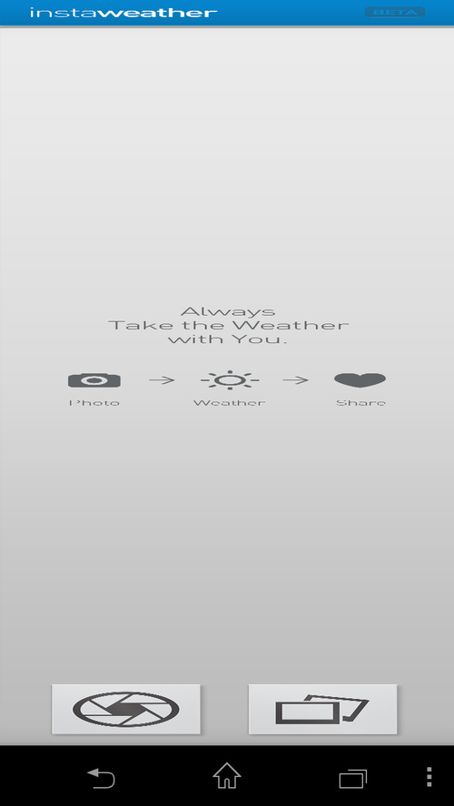 Ứng dụng chụp ảnh InstaWeather đã có trên Android Ứng dụng chụp ảnh InstaWeather đã có trên Android