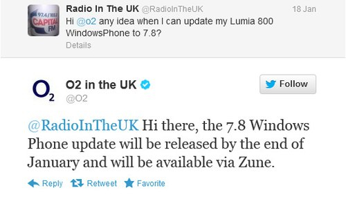 Windows Phone 7.8 sẽ được phát hành cuối tháng 1