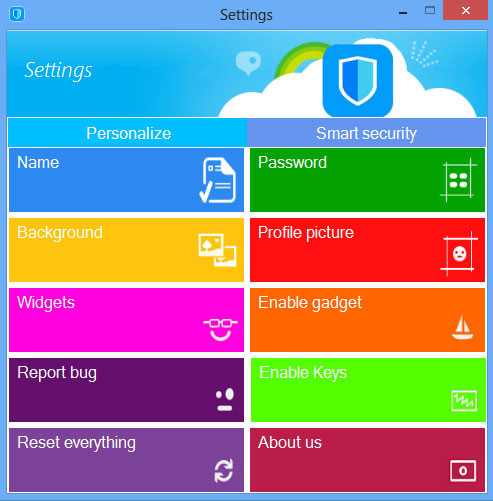 Thiết lập WinLockPro WinLockPro - Lockscreen Windows 8 dành cho Windows 7