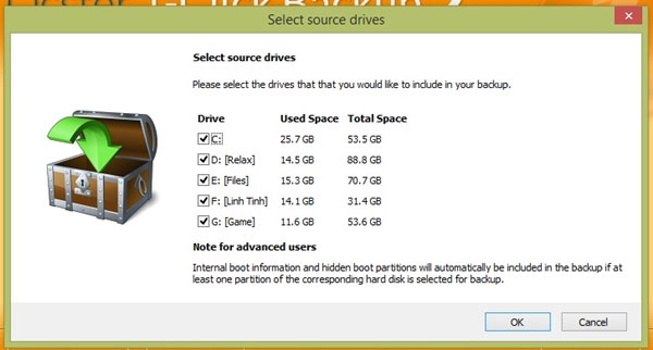 Ocster 1-Click Backup - Sao lưu Windows chỉ với 1 cú Click!