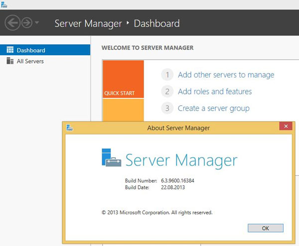 Giao diện chính của Remote Server Administration Tools Làm thế nào để quản lý nhiều máy chủ từ xa trên Windows 8.1?