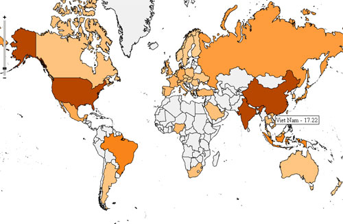 Việt Nam đứng thứ ba về tỷ lệ người lần đầu dùng smartphone