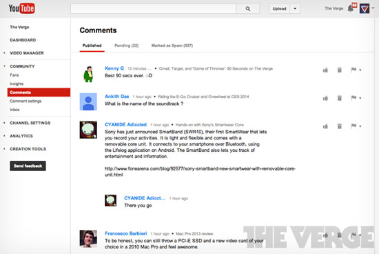 Hệ thống quản lý bình luận mới trên youtube YouTube nâng cấp hệ thống quản lý bình luận mới