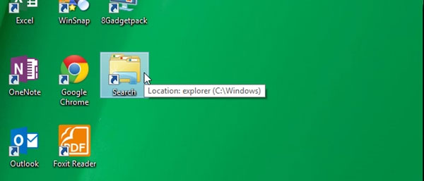 Hướng dẫn tạo Shortcut Tìm kiếm trên Desktop Windows