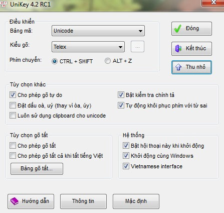 Bộ gõ tiếng việt Unikey 4.2 RC1 Unikey 4.2 RC1 bất ngờ ra mắt cho Windows 8/8.1
