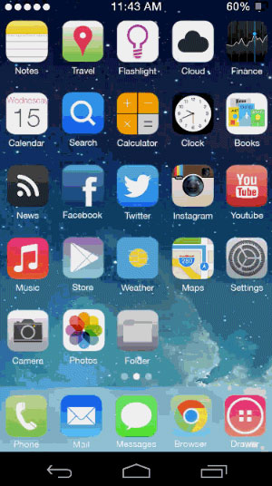 Mang giao diện iOS 7 lên các thiết bị Android