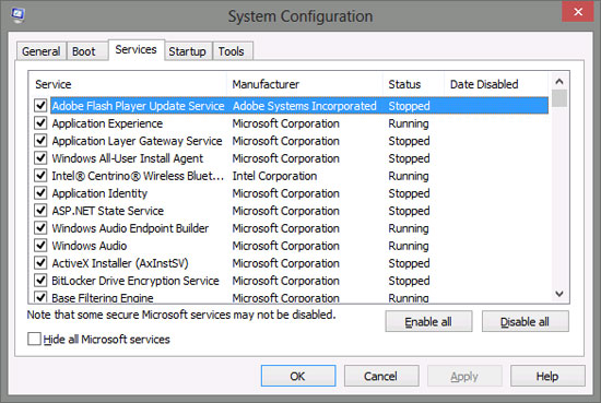 Services trong Task Manager hoặc trong System Configuration 10 Dịch vụ và ứng dụng an toàn nên tắt bỏ khi khởi động Windows