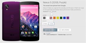 Hé lộ loạt sắc màu trẻ trung cho Nexus 5