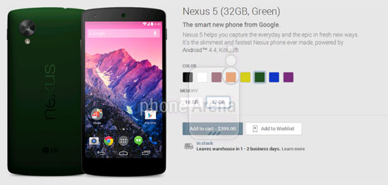 Nexus 5 phiên bản màu thẫm Hé lộ loạt sắc màu trẻ trung cho Nexus 5