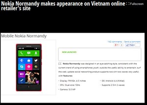 Nokia Normandy chưa công bố đã xuất hiện tại Việt Nam 