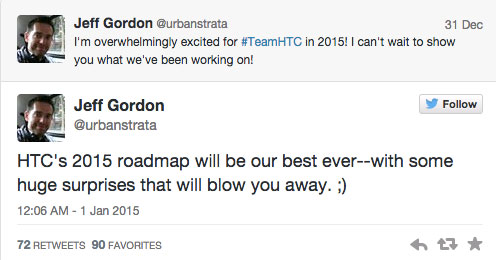 HTC hứa hẹn năm 2015 sẽ đầy bất ngờ