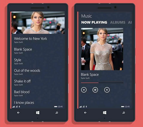 Giao diện khi truy cập vào danh sách bài hát.