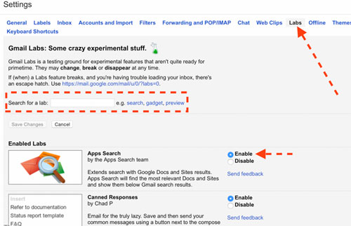 Cách vào Labs và bật các tính năng Lab