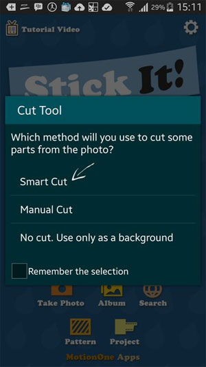 chọn nút Smart Cut