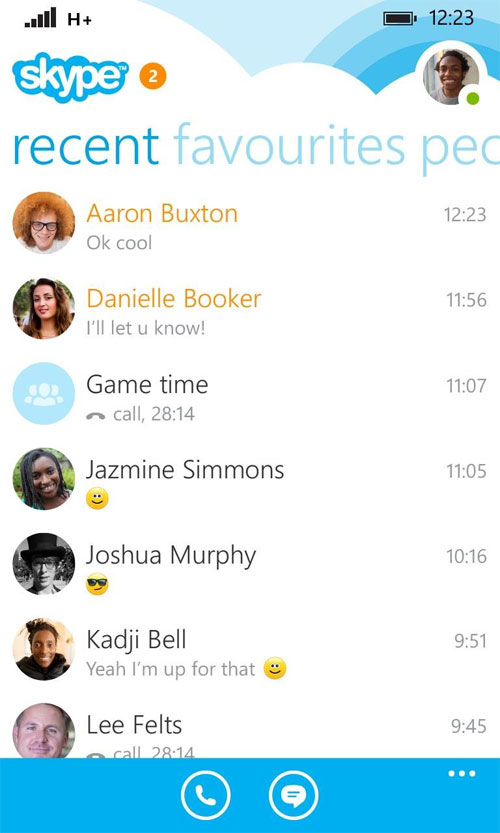 Skype cho WP có bản cập nhật mới Skype cho WP có bản cập nhật mới