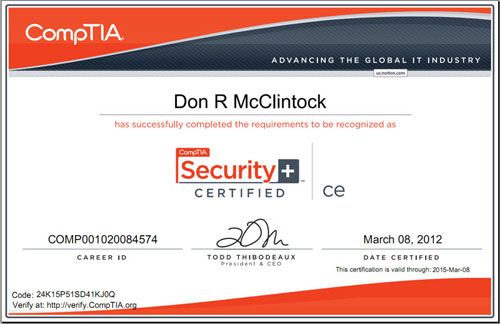 chứng chỉ SECURITY+ chứng chỉ SECURITY+
