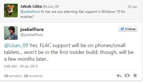 trang twitter của Joe Belfiore