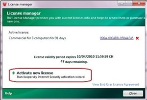 Miễn phí Kaspersky Internet Security 2010 cho người dùng Windows 7