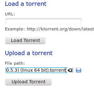 Thiết lập điều khiển và sử dụng KTorrent từ xa