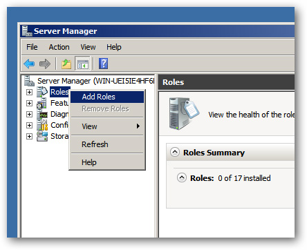 nhấn Add Roles