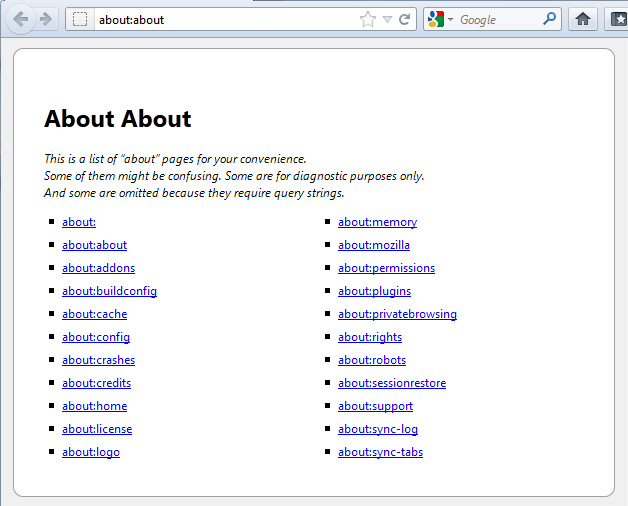 About:about
