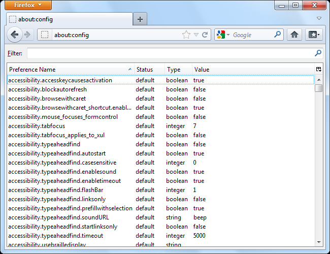 thao tác trong about:config