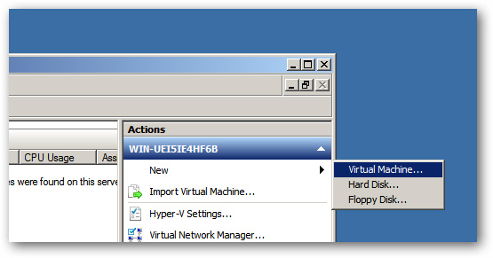Nhấn New > Virtual Machine