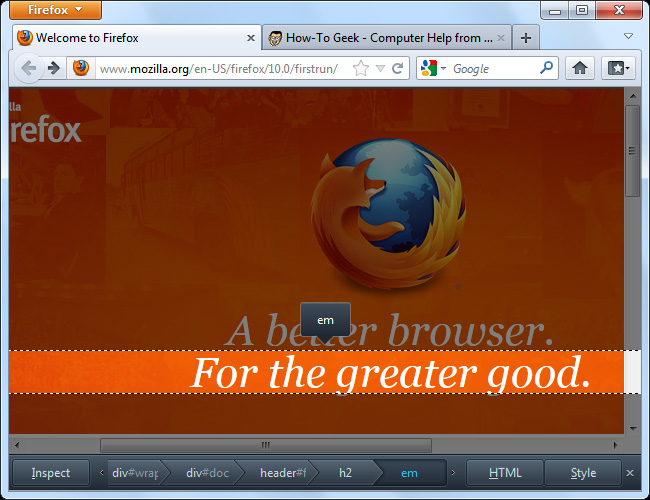 phần điều khiển Inspector