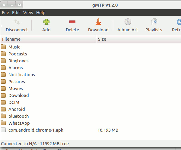 giao diện chính của gMTP