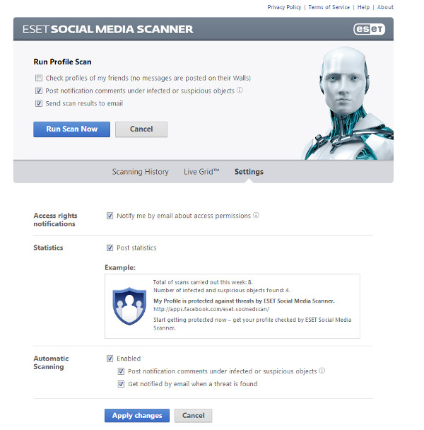 3 “Cỗ máy” quét virus, mã độc cho Facebook 3 “Cỗ máy” quét virus, mã độc cho Facebook